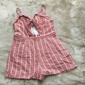 Linen peek a boo romper